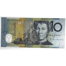 AUSTRALIA 1998 . TEN 10 DOLLARS BANKNOTE . MacFARLANE/EVANS . RADAR SERIALS